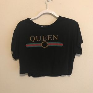 Queen Crop Top Size L